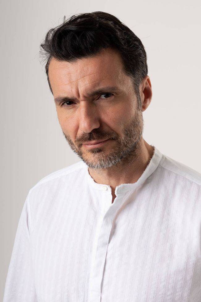 New England Hemd Herren New England Regular Einfarbig 100% Baumwolle Kragen Mandarinkragen Lange Ärmel