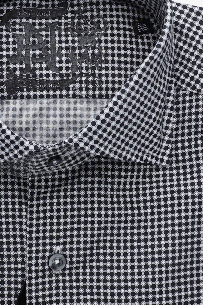 New England Hemd Herren New England Regular Halb Unifarben 100% Baumwolle Kragen Französisch Lange Ärmel