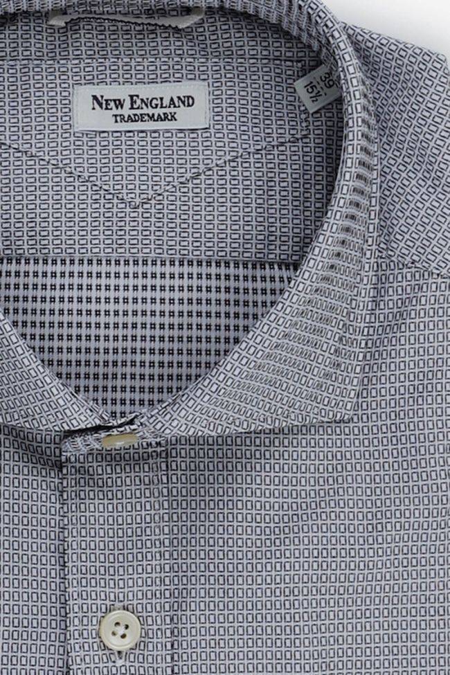 New England Hemd Herren New England Regular Halb Unifarben 100% Baumwolle Kragen Französisch Lange Ärmel