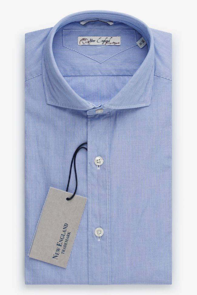 new england Hemd Herren New England Regular Streifen 100% Baumwolle kragen Französisch Lange Ärmel