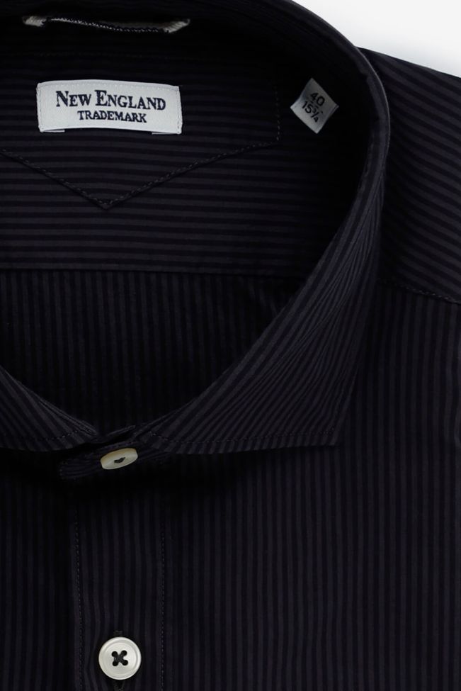 New England Hemd Herren New England Regular Streifen 70% Cotton 27% Pa 3% Ea Kragen Französisch Lange Ärmel