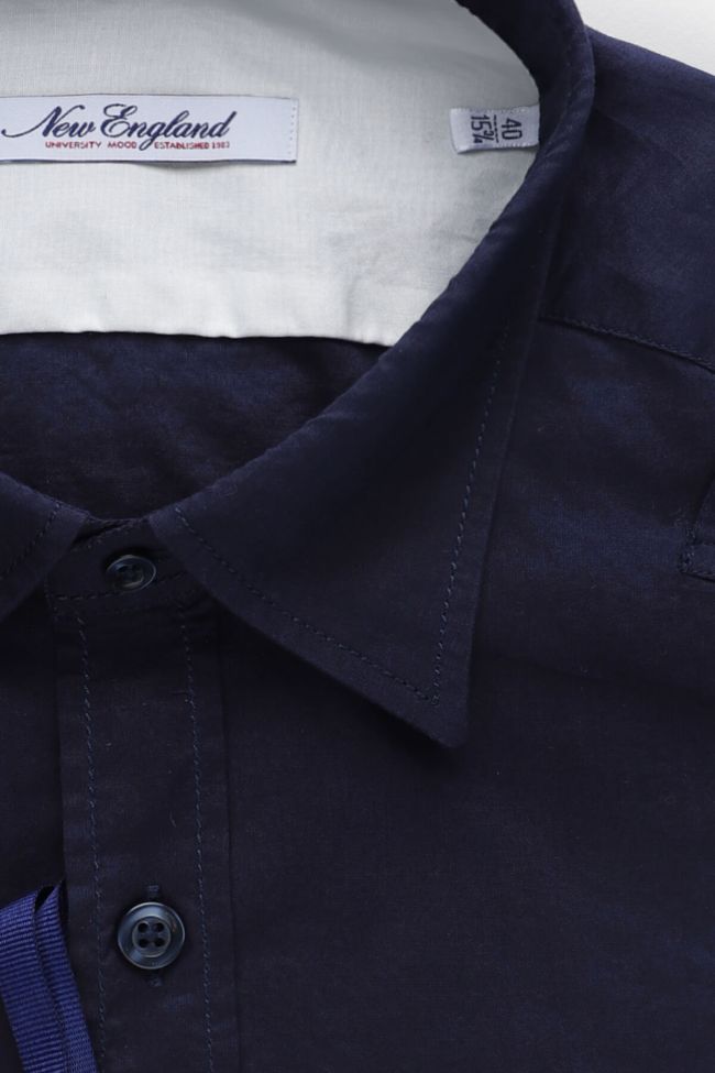 New England Hemd Herren New England Slim Streifen 100% Baumwolle Kragen Italienisch Lange Ärmel