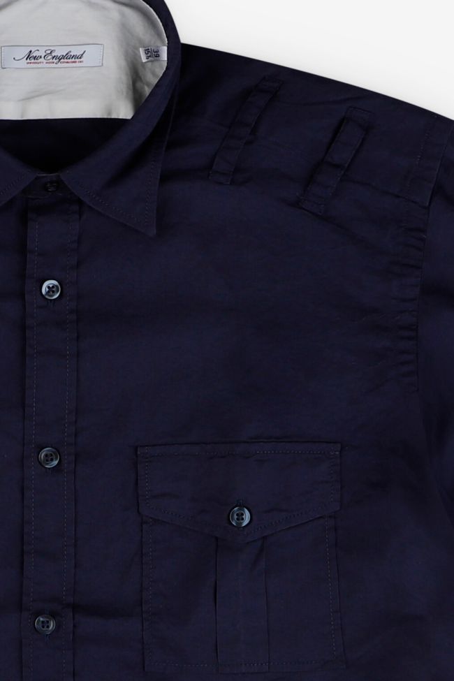 New England Hemd Herren New England Slim Streifen 100% Baumwolle Kragen Italienisch Lange Ärmel