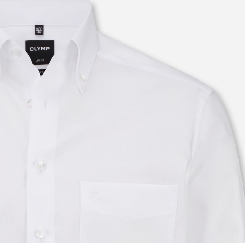 Olymp Hemd Herren Olymp Classic Bügelfreie Einfarbig Kragen Button-Down Lange Ärmel