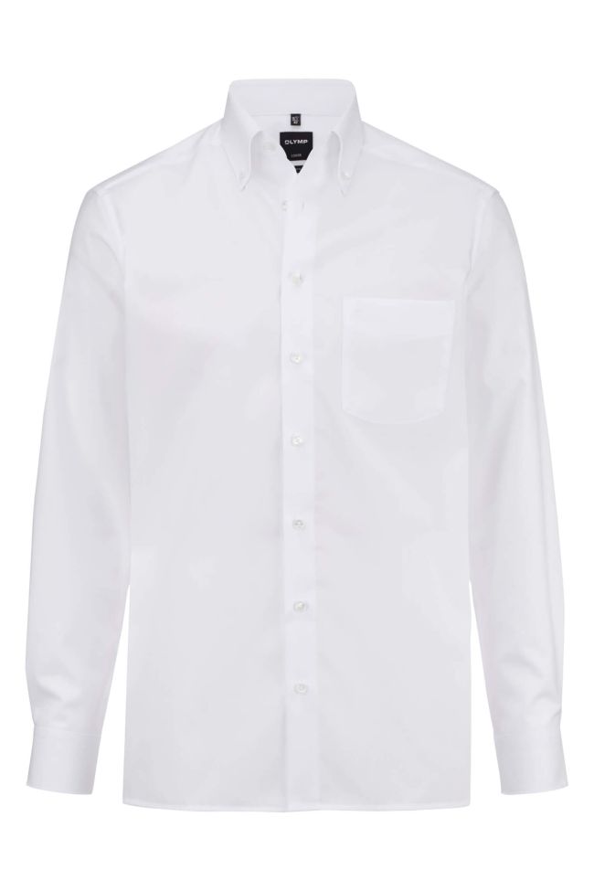 olymp Hemd Herren Olymp Classic Bügelfreie Einfarbig kragen Button-Down Lange Ärmel
