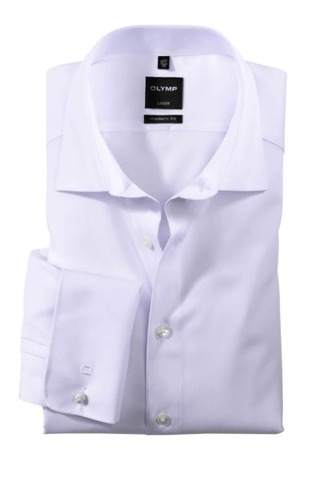 olymp Hemd Herren Olymp Classic Bügelfreie Einfarbig kragen Französisch Lange Ärmel