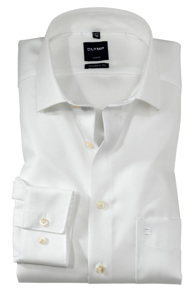 olymp Hemd Herren Olymp Classic Bügelfreie Einfarbig kragen Italienisch Lange Ärmel