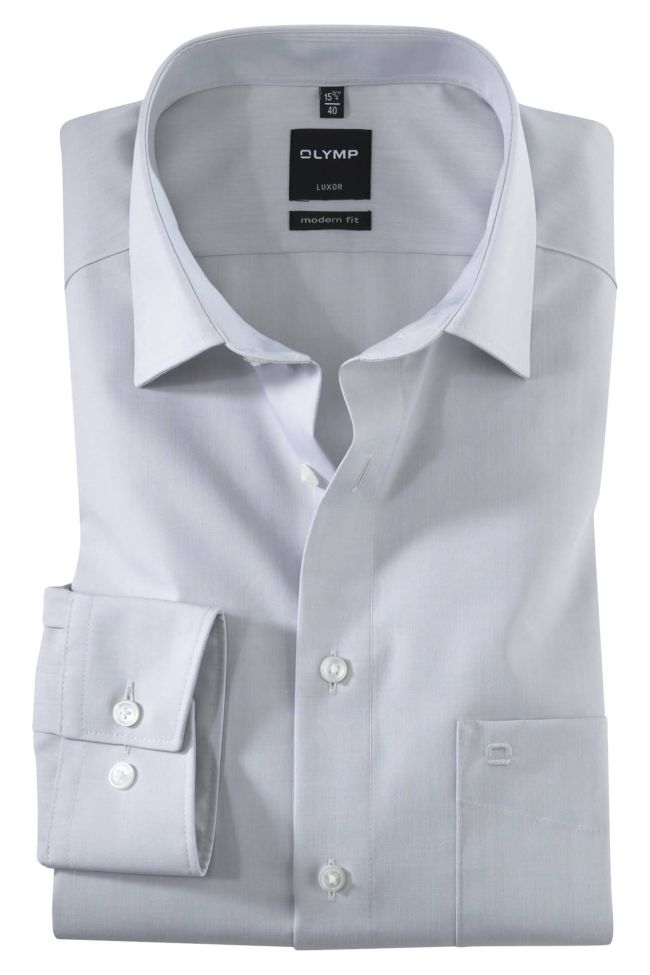 olymp Hemd Herren Olymp Classic Bügelfreie Einfarbig kragen Italienisch Lange Ärmel