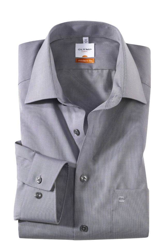 olymp Hemd Herren Olymp Classic Bügelfreie Einfarbig kragen Italienisch Lange Ärmel