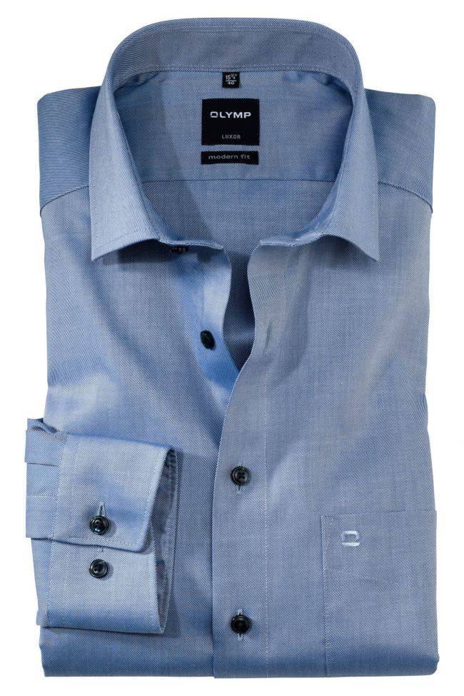 olymp Hemd Herren Olymp Classic Bügelfreie Einfarbig kragen Italienisch Lange Ärmel
