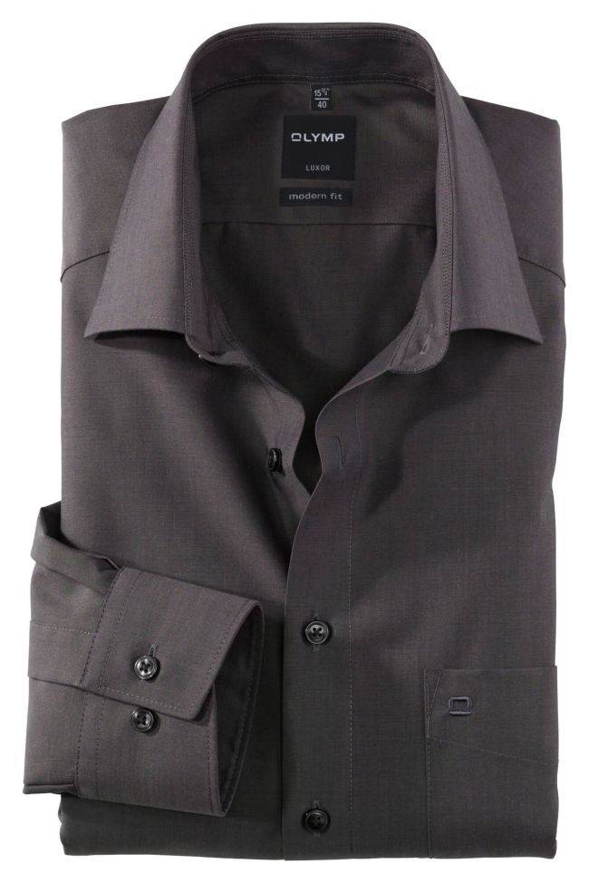 olymp Hemd Herren Olymp Classic Bügelfreie Einfarbig kragen Italienisch Lange Ärmel