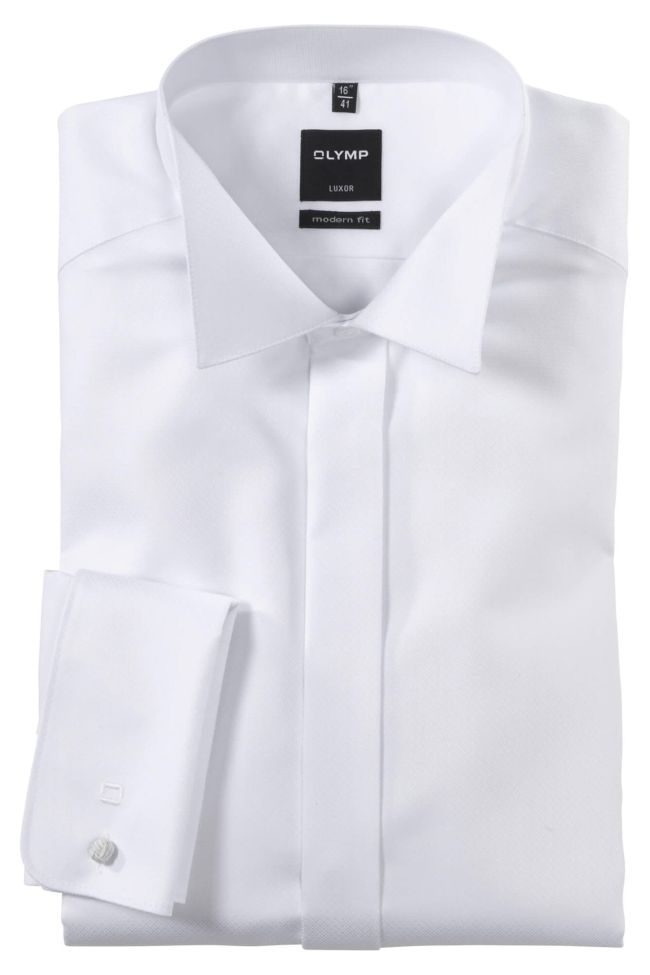 olymp Hemd Herren Olymp Classic Bügelfreie Einfarbig kragen Kläppchenkragen Lange Ärmel