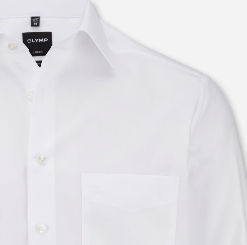 Olymp Hemd Herren Olymp Classic Bügelfreie Einfarbig Kragen Italienisch Lange Ärmel