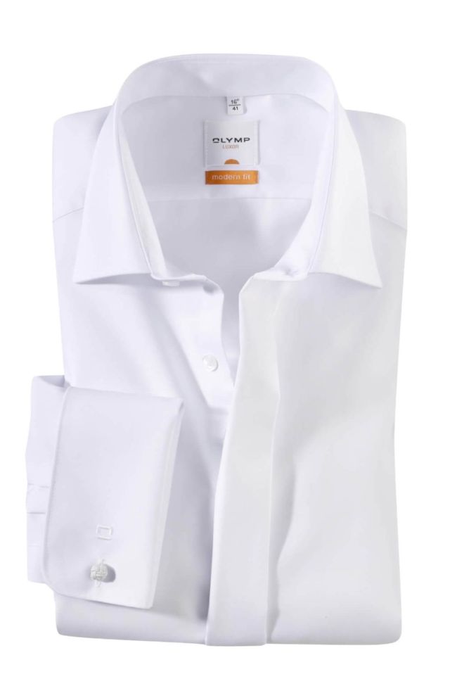 olymp Hemd Herren Olymp Classic Bügelfreie Einfarbig kragen Italienisch Lange Ärmel