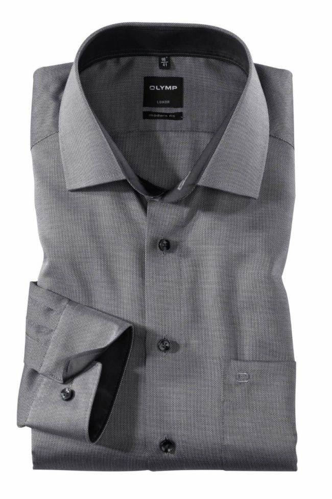 olymp Hemd Herren Olymp Classic Bügelfreie Einfarbig kragen Französisch Lange Ärmel