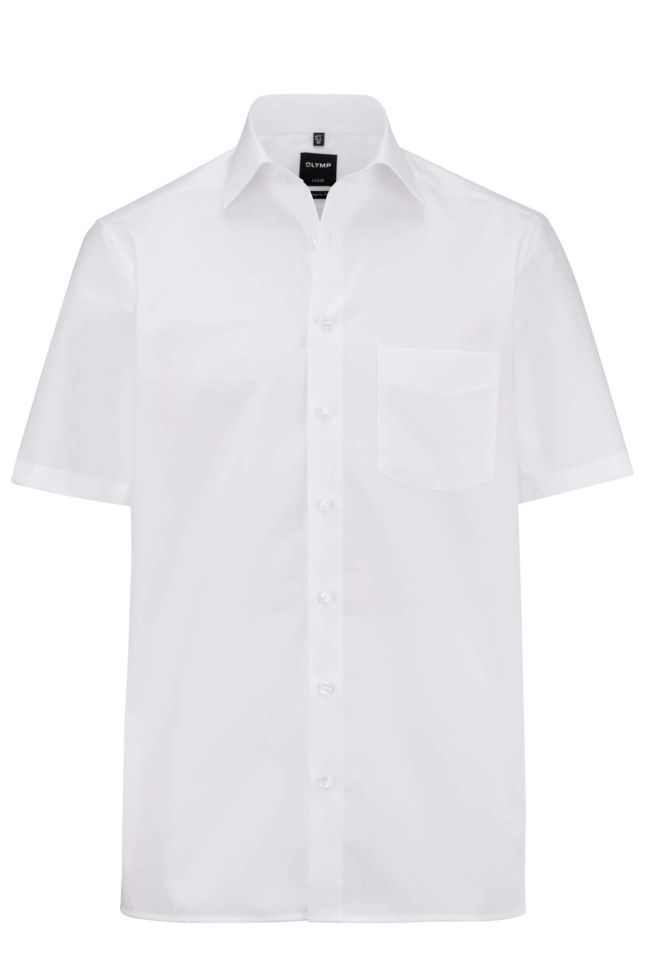 olymp Hemd Herren Olymp Classic Bügelfreie Einfarbig kragen Italienisch Kurze Ärmel