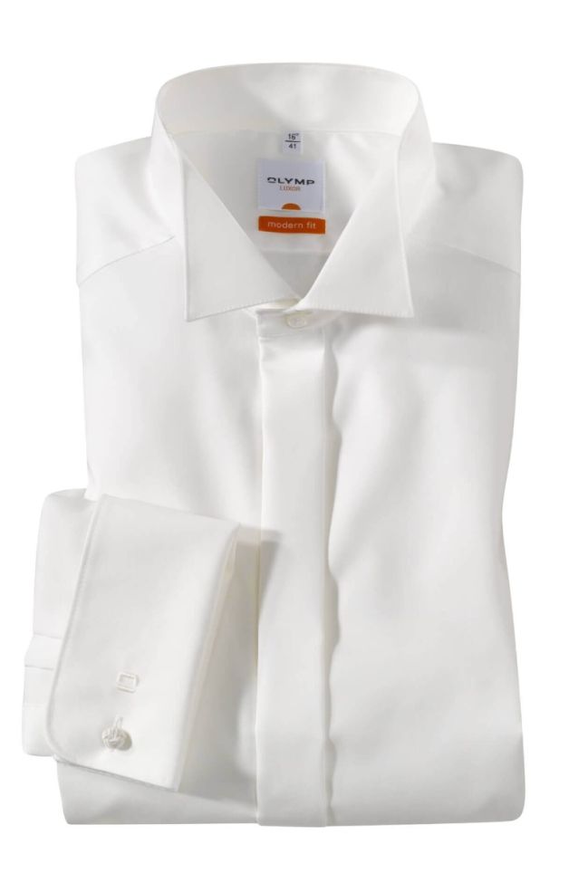 olymp Hemd Herren Olymp Classic Bügelfreie Einfarbig kragen Kläppchenkragen Lange Ärmel