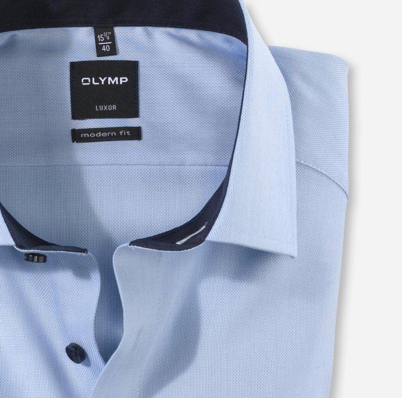 Olymp Hemd Herren Olymp Classic Bügelfreie Einfarbig Kragen Französisch Lange Ärmel