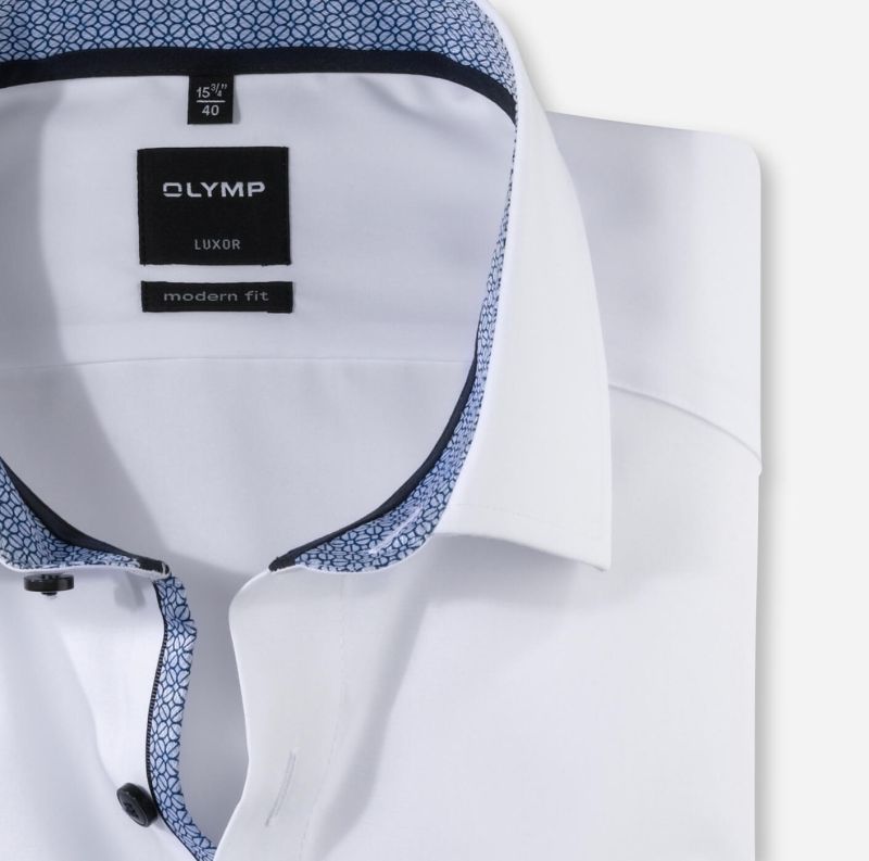 Olymp Hemd Herren Olymp Classic Bügelfreie Einfarbig Kragen Italienisch Lange Ärmel