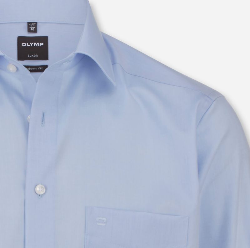 Olymp Hemd Herren Olymp Classic Bügelfreie Einfarbig Kragen Italienisch Lange Ärmel