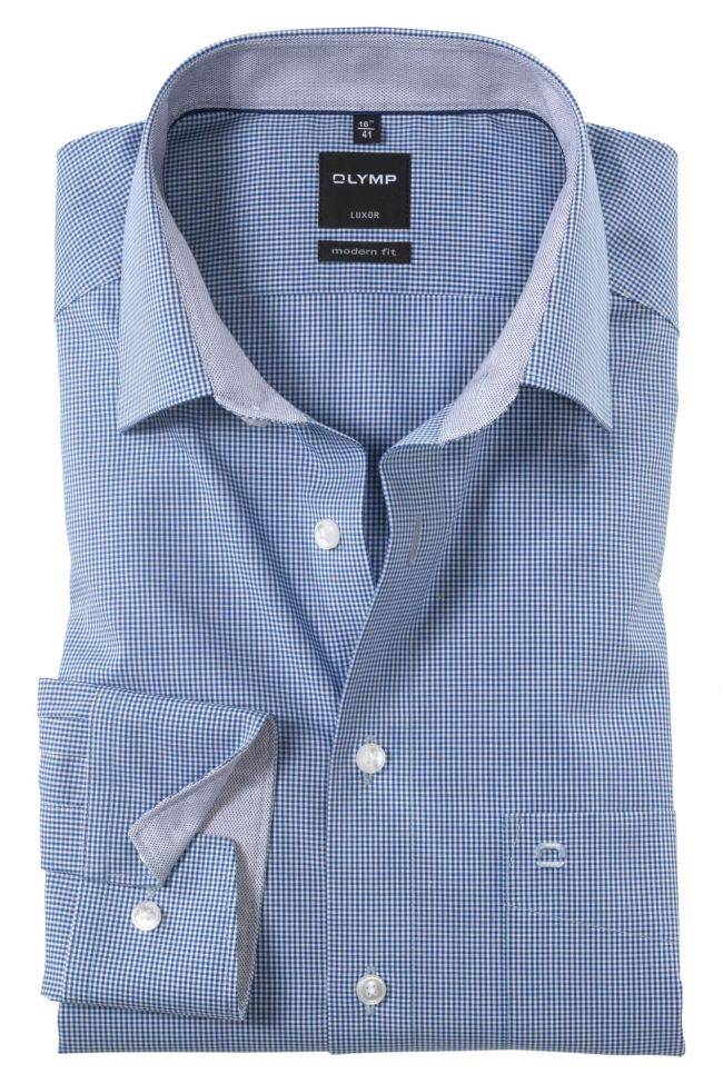 olymp Hemd Herren Olymp Classic Bügelfreie Karo kragen Italienisch Lange Ärmel