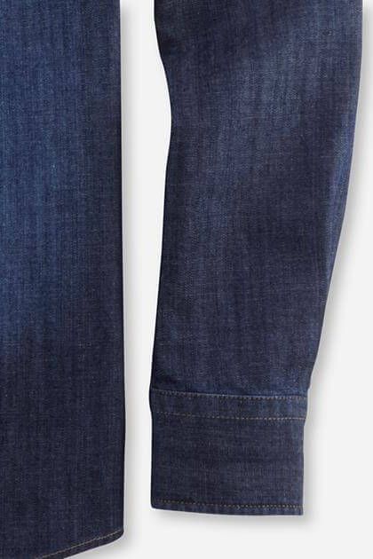 Olymp Hemd Herren Olymp Classic Einfarbig Kragen Button-Down Lange Ärmel