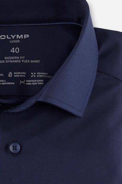 Olymp Hemd Herren Olymp Classic Einfarbig Kragen Französisch Kurze Ärmel