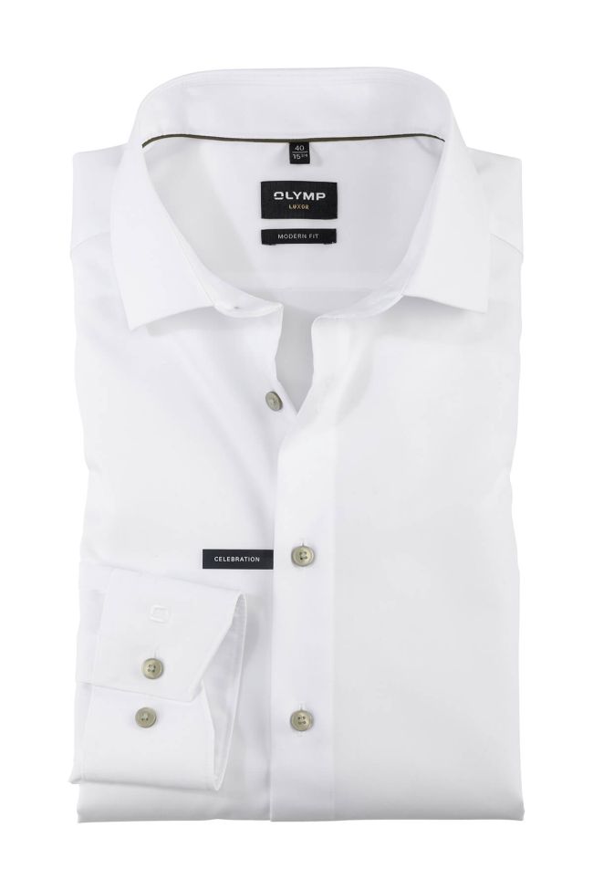 olymp Hemd Herren Olymp Classic Einfarbig kragen Französisch Lange Ärmel