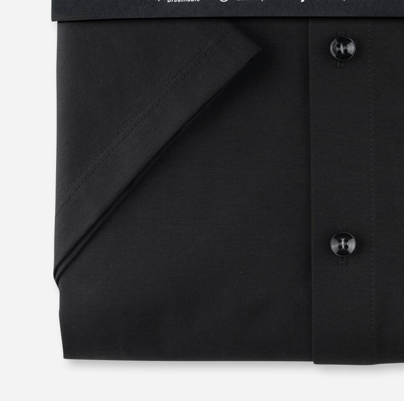 Olymp Hemd Herren Olymp Classic Einfarbig Kragen Italienisch Kurze Ärmel