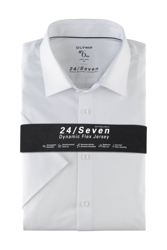 olymp Hemd Herren Olymp Classic Einfarbig kragen Italienisch Kurze Ärmel