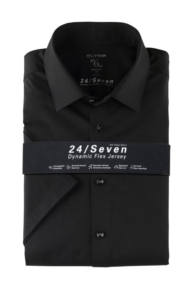 olymp Hemd Herren Olymp Classic Einfarbig kragen Italienisch Kurze Ärmel