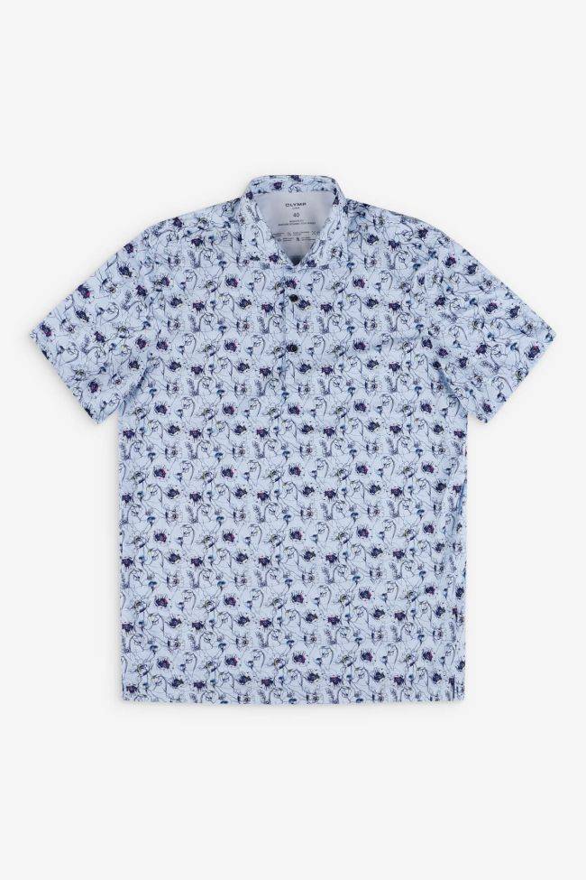 Olymp Hemd Herren Olymp Classic Muster 92% Baumwolle 8% Lycra Kragen Französisch Kurze Ärmel