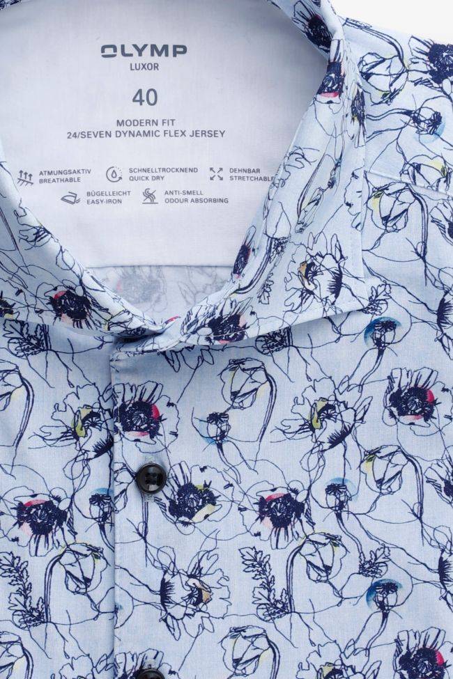 Olymp Hemd Herren Olymp Classic Muster 92% Baumwolle 8% Lycra Kragen Französisch Kurze Ärmel