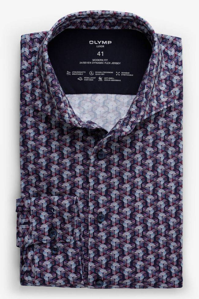olymp Hemd Herren Olymp Classic Muster 92% Baumwolle 8% lycra kragen Französisch Lange Ärmel