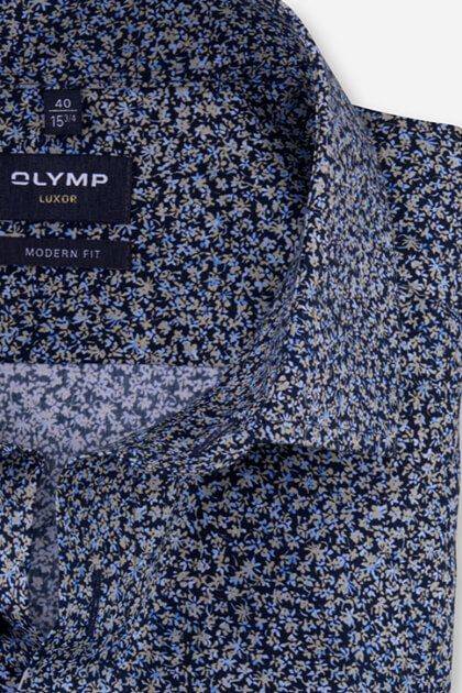Olymp Hemd Herren Olymp Classic Muster Kragen Französisch Kurze Ärmel