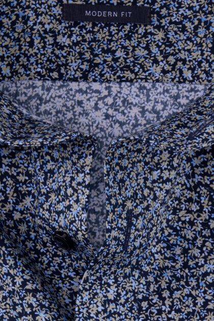 Olymp Hemd Herren Olymp Classic Muster Kragen Französisch Kurze Ärmel