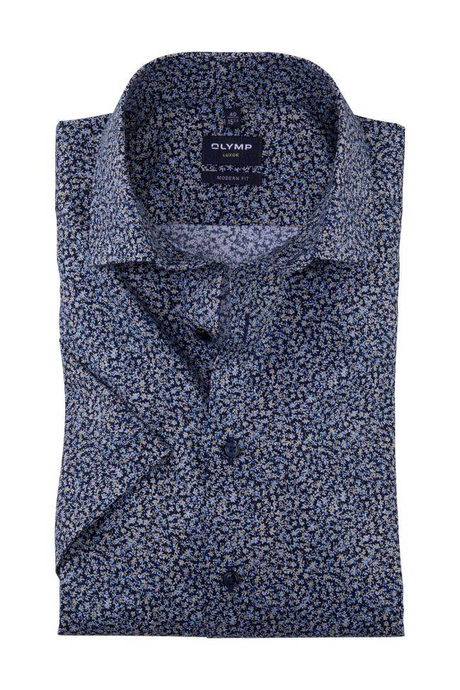 olymp Hemd Herren Olymp Classic Muster kragen Französisch Kurze Ärmel