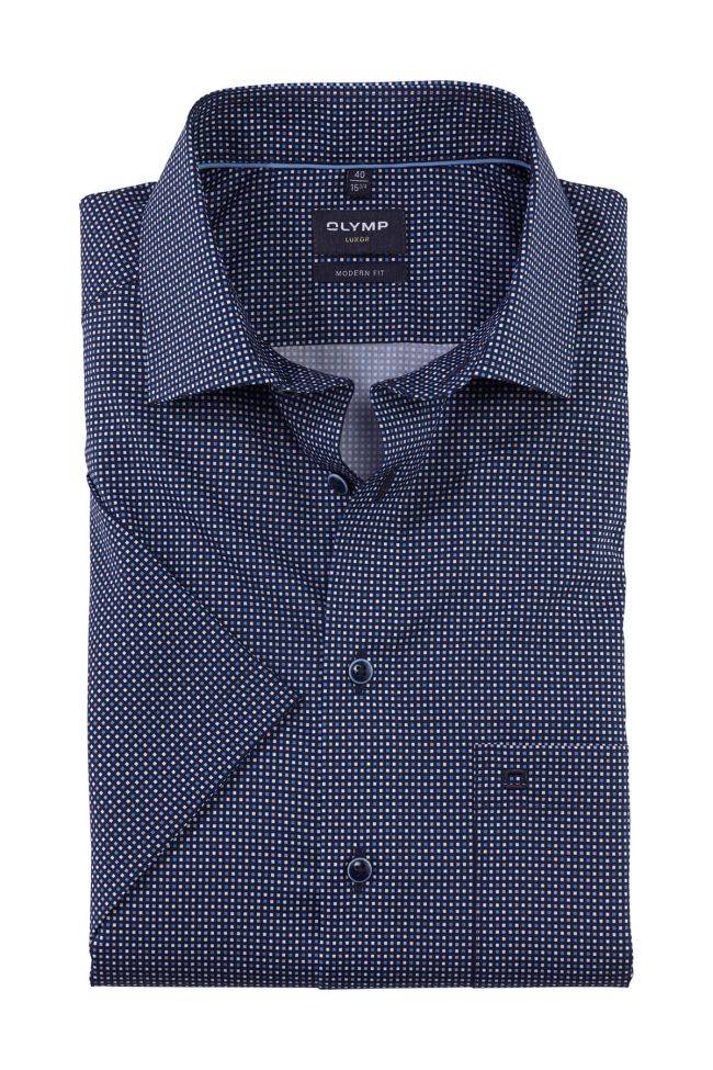 olymp Hemd Herren Olymp Classic Muster kragen Französisch Kurze Ärmel