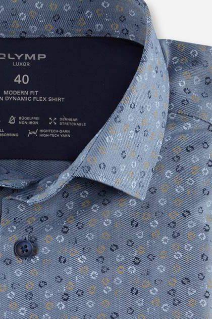 Olymp Hemd Herren Olymp Classic Muster Kragen Französisch Kurze Ärmel
