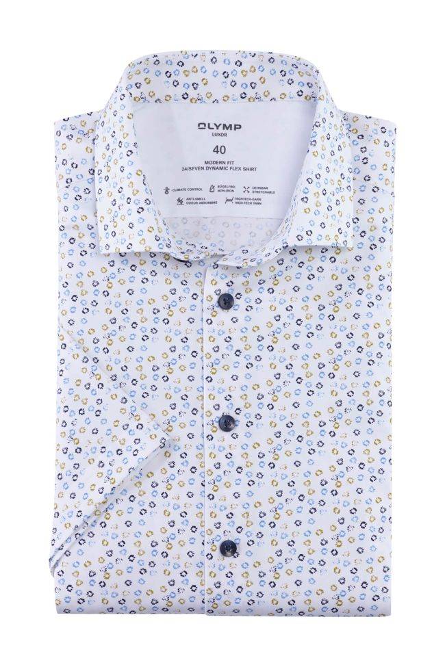 olymp Hemd Herren Olymp Classic Muster kragen Französisch Kurze Ärmel