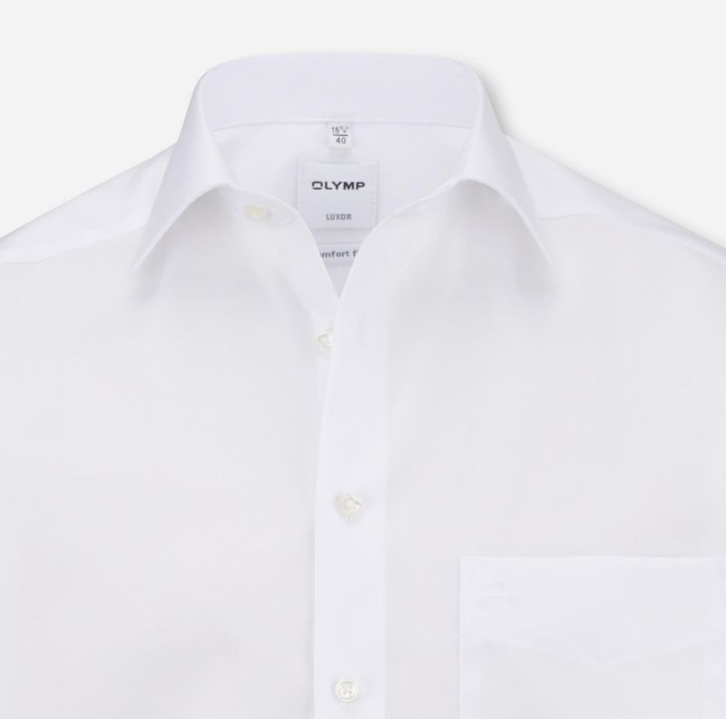Olymp Hemd Herren Olymp Comfort Bügelfreie Einfarbig Kragen Italienisch Kurze Ärmel