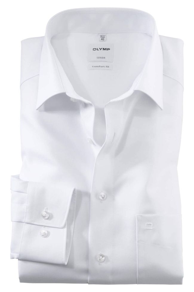 olymp Hemd Herren Olymp Comfort Bügelfreie Einfarbig kragen Italienisch Lange Ärmel