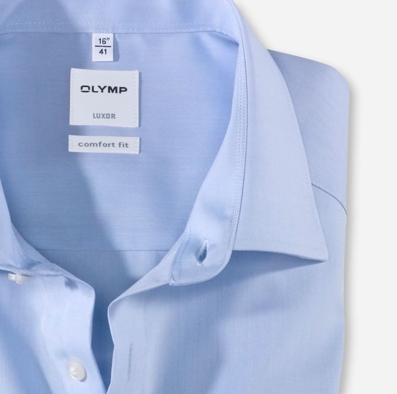 Olymp Hemd Herren Olymp Comfort Bügelfreie Einfarbig Kragen Französisch Lange Ärmel