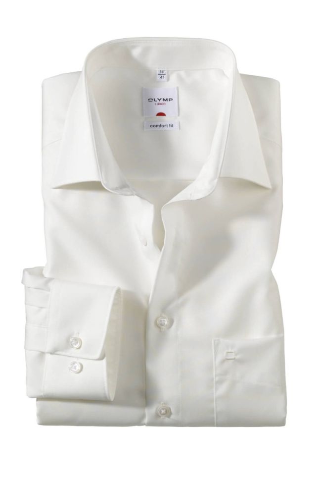 olymp Hemd Herren Olymp Comfort Bügelfreie Einfarbig kragen Italienisch Lange Ärmel