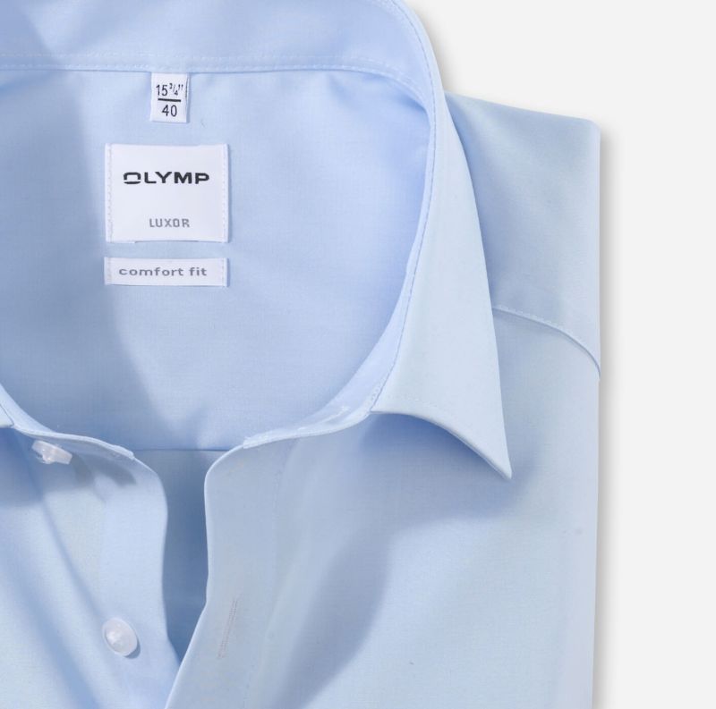Olymp Hemd Herren Olymp Comfort Bügelfreie Einfarbig Kragen Italienisch Kurze Ärmel