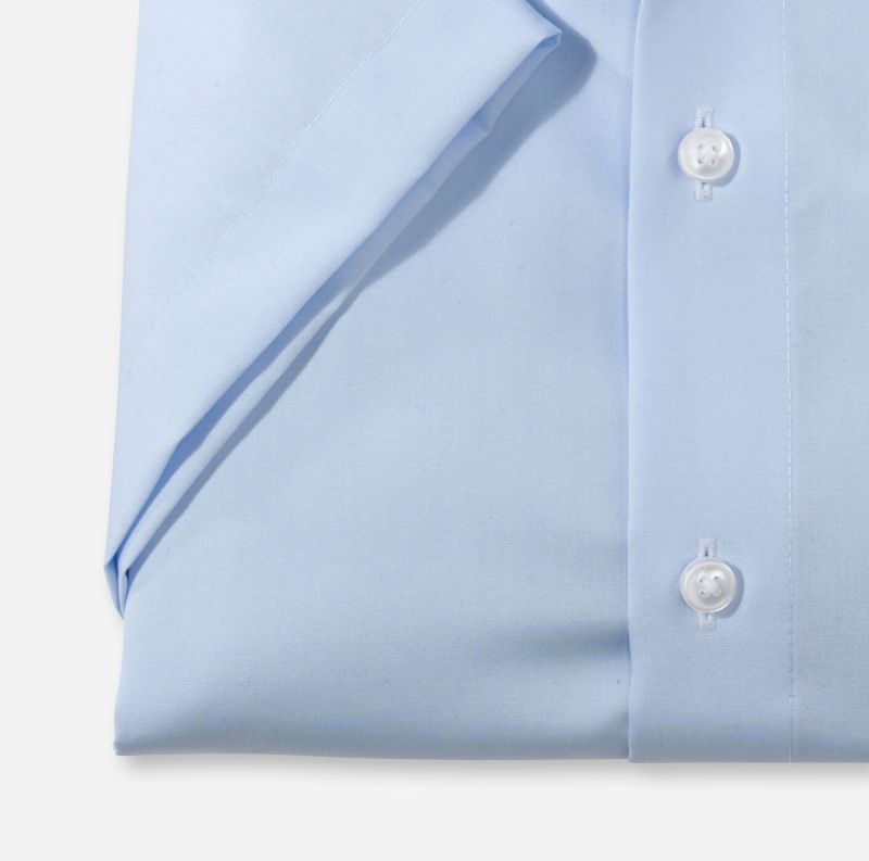 Olymp Hemd Herren Olymp Comfort Bügelfreie Einfarbig Kragen Italienisch Kurze Ärmel