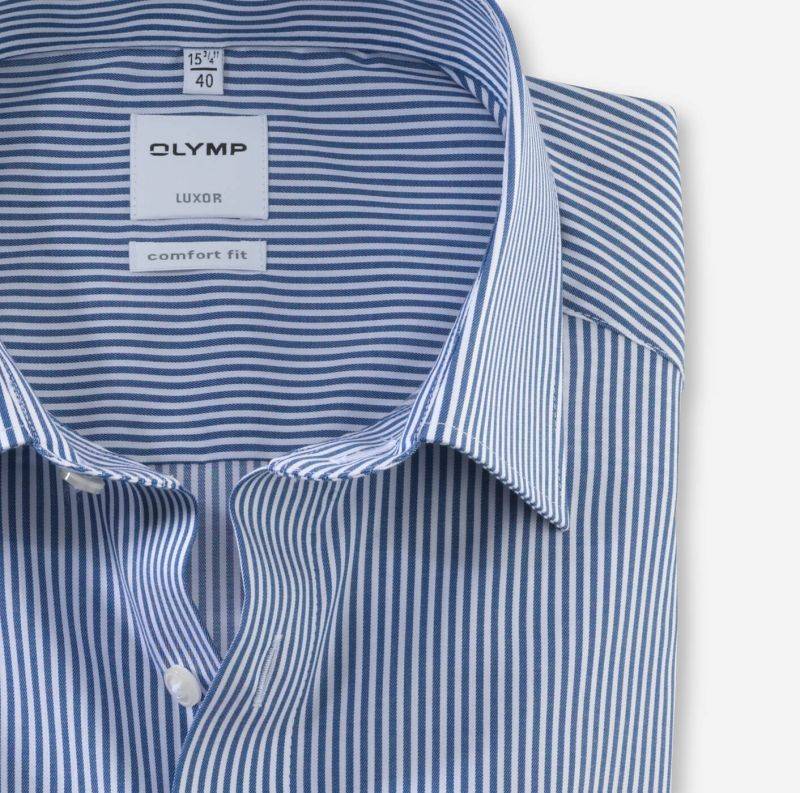 Olymp Hemd Herren Olymp Comfort Bügelfreie Streifen Kragen Italienisch Lange Ärmel