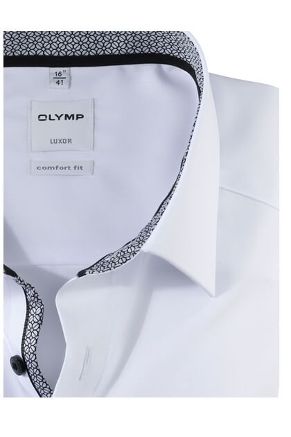 Olymp Hemd Herren Olymp Comfort Einfarbig Kragen Französisch Lange Ärmel