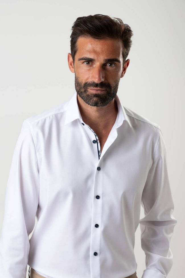 Olymp Hemd Herren Olymp Regular Einfarbig 97% Baumwolle 3% Elastan Kragen Italienisch Lange Ärmel