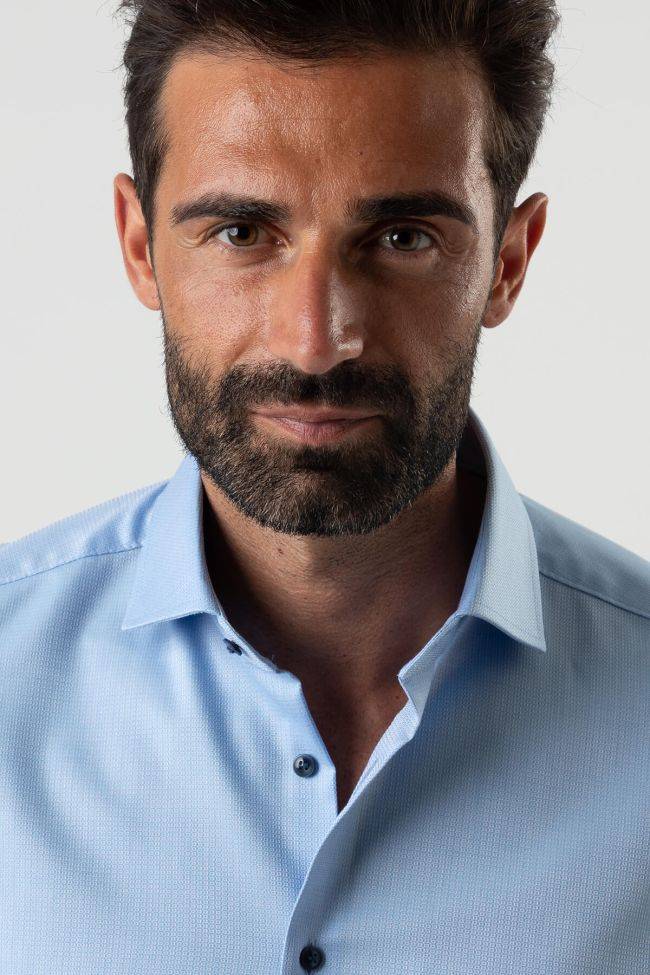 Olymp Hemd Herren Olymp Regular Einfarbig 97% Baumwolle 3% Elastan Kragen Französisch Lange Ärmel